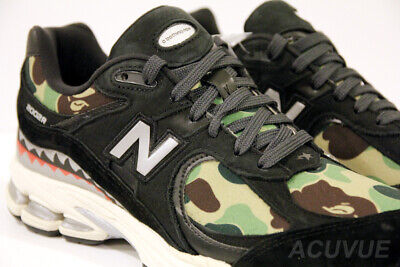 NEW BALANCE x BAPE M2002RBF Black/Green A Bathing Ape Camo US 9