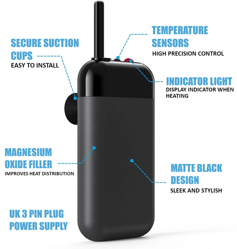 Aquarium Heater Submersible Preset Heater For Tropical Aquariums Compact Heater - Image 3 of 4