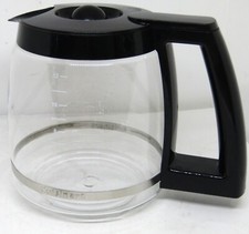 Cuisinart 12 Cup Replacement Glass Coffee Carafe Black Lid, Handle.