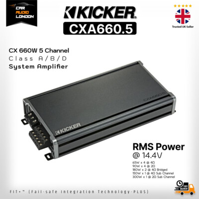 Kicker CX660.5 660W 5-Kanal Klasse A/B/D Auto Audio System Verstärker
