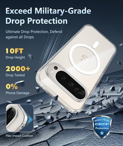 Funda Google Pixel 9 Pixel 9 Pro Magnética No Amarillenta Transparente Delgada Antigolpes - Imagen 4 de 7
