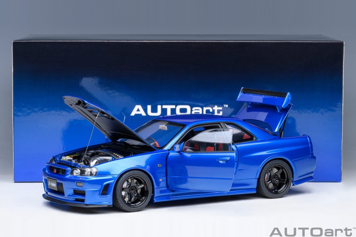 ミニカー hpiracing Nismo R34 S-tune Bayside Blue 1/18 Motorhelix Nissan Skyline GT-R GTR R34 Nismo Customized