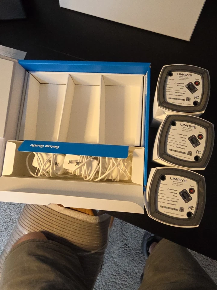 Linksys Velop WHW0103 WiFi 5 AC1300 paquete de 3 sistemas de malla de doble banda para toda la casa en caja Foto 4 de 4