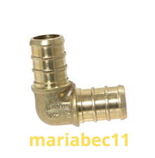 100 Pack XFITTING 1/2" PEX-B Elbow - Brass Crimp Fittings - Lead - Free Brass