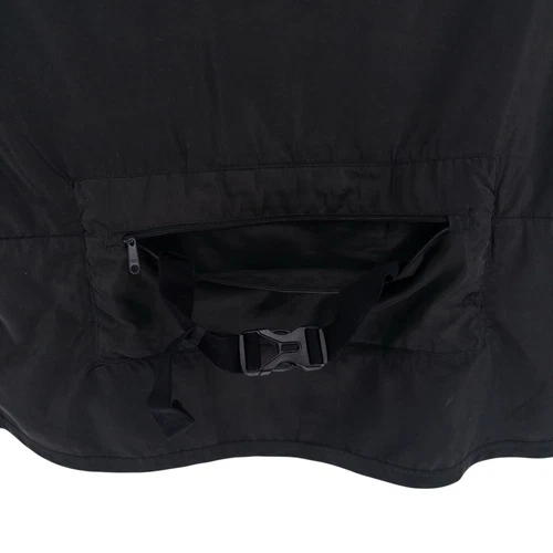 Bearded Goat Men's Med Full Zip Packable Windbreaker Black Outdoor Hiking Jacket image 5