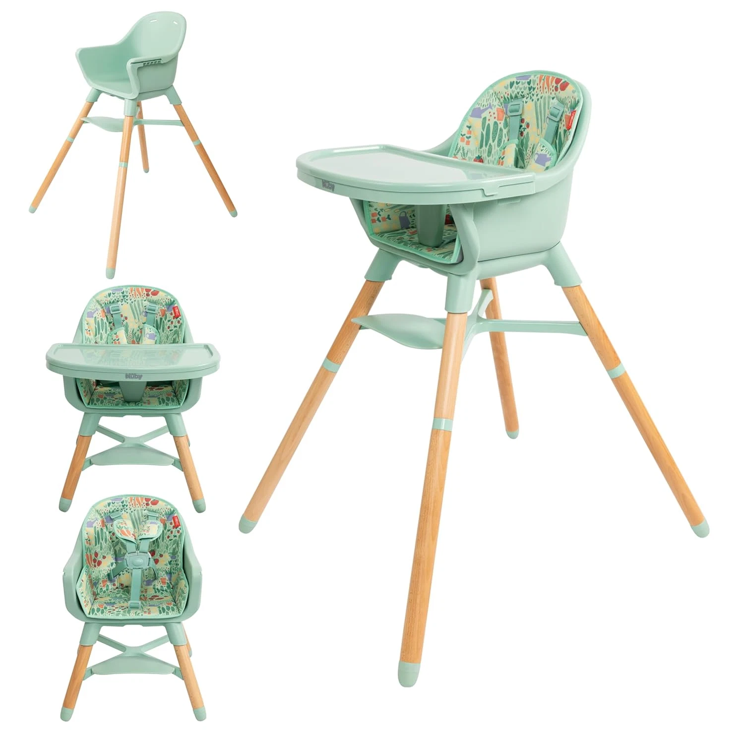 4-In-1 Baby High Chair Seat with Removable Tray - 6+ Months to 3 Years - Adjusta