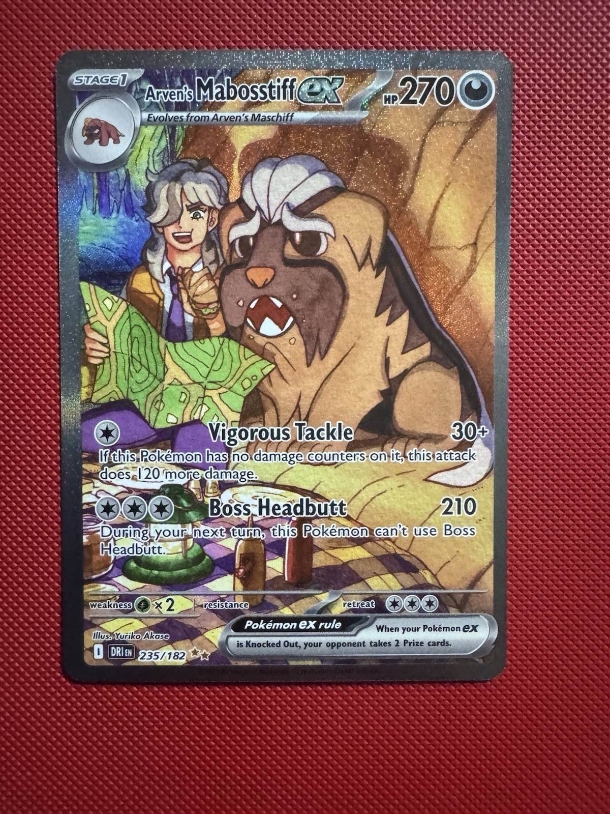 arven's mabosstiff ex 235 pokemon destined rivals