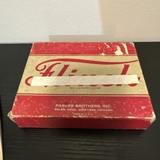 Vintage FLINCH Card Game, Parker Brothers. Copyright 1938. Original Red Box
