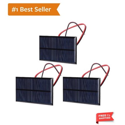 Small Solar Panels, 3 Pcs 6V 1W Polysilicon Solar Cell Charger Module Mini So...