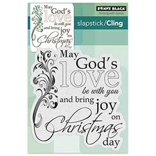 40-411 Heavenly Love Slapstick/Cling Decorative Rubber Stamp