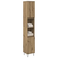 Badschrank Hochschrank Schmal Artisan-Eiche Holzwerkstoff 30X30X190 Cm