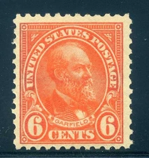 558, 6¢ Garfield, Mint NH, Brilliant Color, Scott $65