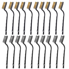 Wire Brushes Set Kit 20PCS Set, 10 PCS Stainless Steel and 10 PCS Brass Wire ...