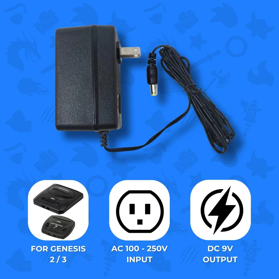 Old Skool Sega Genesis Ac Adapter for Genesis 2 and 3 or Game Gear - Image 2 of 4
