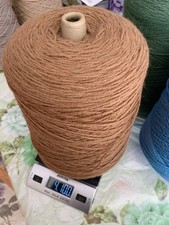 Huge Cone of Worsted WOOL YARN Warm SPICY BROWN Color 4 lb and 10 ounces