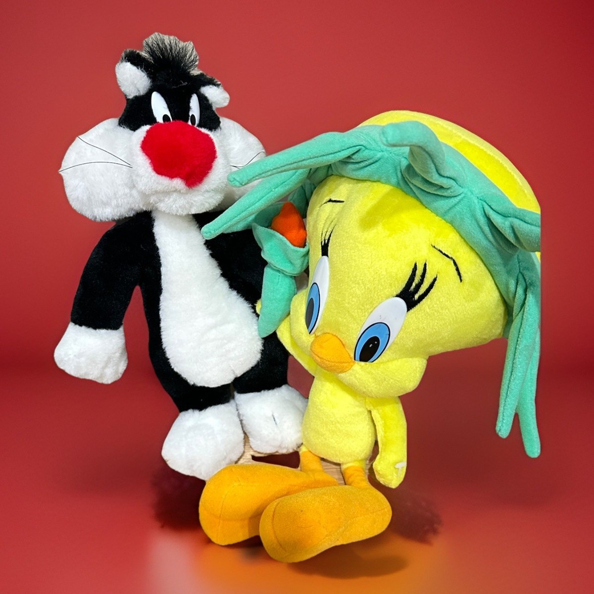 Vtg 1995 Looney Tunes Sylvester Cat Stuffed Animal Plush Six Flags