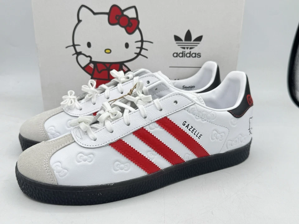adidas Hello Kitty x Gazelle J 50th Anniversary IH9953 Women Size 6.5/ Kids 5.5 - Image 3 of 4