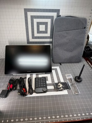 HUION KAMVAS PRO 16 Plus 4K UHD Graphics Drawing Tablet Keydial Mini Bundle Used