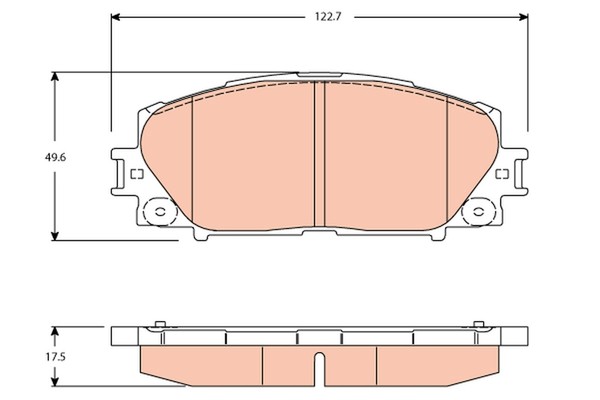 Trw Bremsbelagsatz Scheibenbremse GDB3459 FüR Toyota Vios Yaris KSP130_ KSP130-image