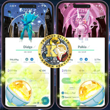 Pokémon TRADE  Shiny Dialga O  Palkia O Back...