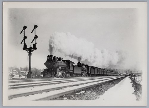 Eisenbahn Foto - Pennsylvania #2431 Lok Merion PA 1913 Personenzug