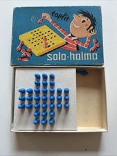 Halma,Schwedisches Steckalma,SOLO-Halma,aus DDR Zeiten Blaue Figuren