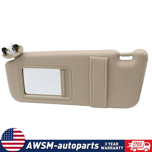 XUKEY Gray Left Driver Side Sun Visor For Toyota Camry 2008-2011 – With Mirror, No Sunroof