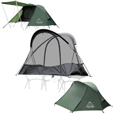 TENPLAY Cot Tent,Camping Tent,Backpacking Tent,3 254x(94+66+94)x110cm, Green 