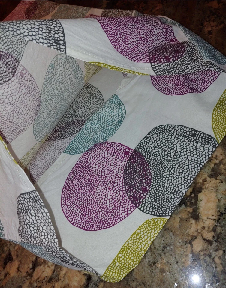 Изящный IKEA Malin Rund полный королева круги пододеяльник и 1 Sham комплект постельного белья 85 x 86" - Изображение 4 из 4