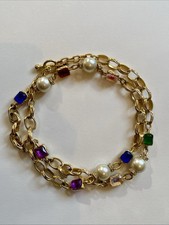 CHANEL PARIS Gripoix perle di vetro •strass •vintage• collana preziosa