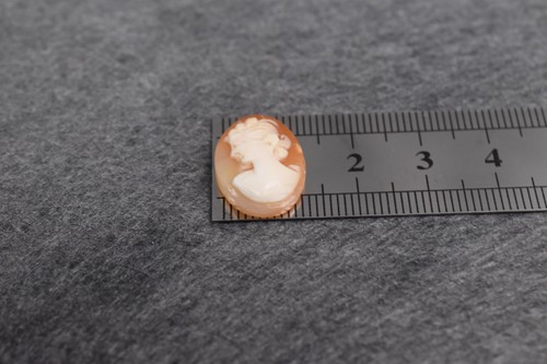 Italian Shell Cameo Cabochon Hand Carved Lady Oval 20x14 mm Unset For Setting - Picture 2 of 4