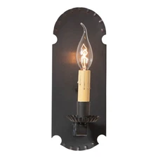Irvins Country Tinware Apothecary Sconce in Kettle Black