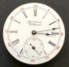 Antique Waltham Model 1890 L Pocket Watch Movement Running Ticks 6s 11j Two-Tone