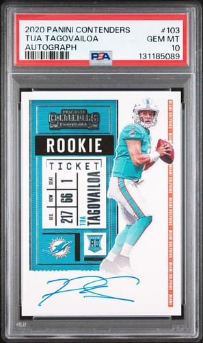 Tua Tagovailoa [Autograph] #103 2020 Panini Contenders Optic card