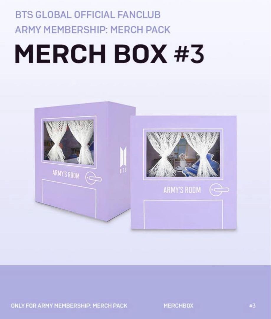 BTS MERCH BOX 3点セット　#1,#2,#3 BTS Merch Box #3 Official membership Army Limited Box Full
