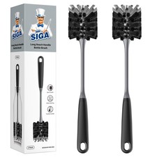 Cepillo para botellas de mango largo MR.SIGA, limpiador de cepillo para botellas de agua sin arañazos