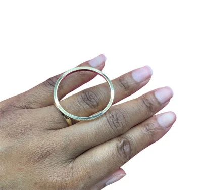 Bague en cuivre ornée d’un large cercle Ajustable - Photo 1/4