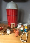 Vintage 1968 FISHER PRICE Little People Farm Barn Silo Animals With Accessories
