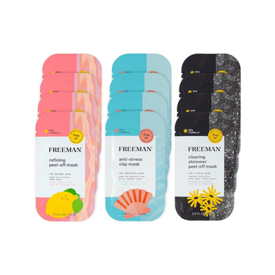 12 Count Facial Mask Variety Pack   Peel-Off & Clay Masks for All Skin Types