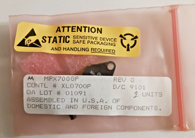 2 x MPX700GP Motorola Pressure Sensor 0 to 700 kPa (0-100 psi) 60 mV FULL SCALE