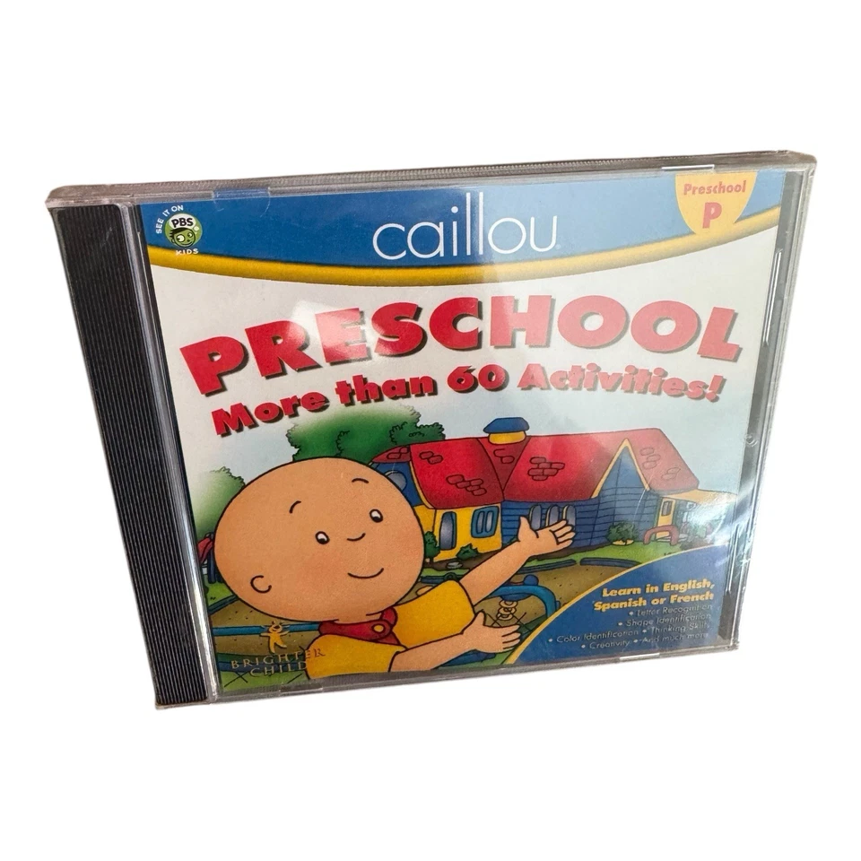 Caillou Preescolar CD-ROM PC Mac 2003 Brighter Child PBS Kids Learning Foto 3 de 4