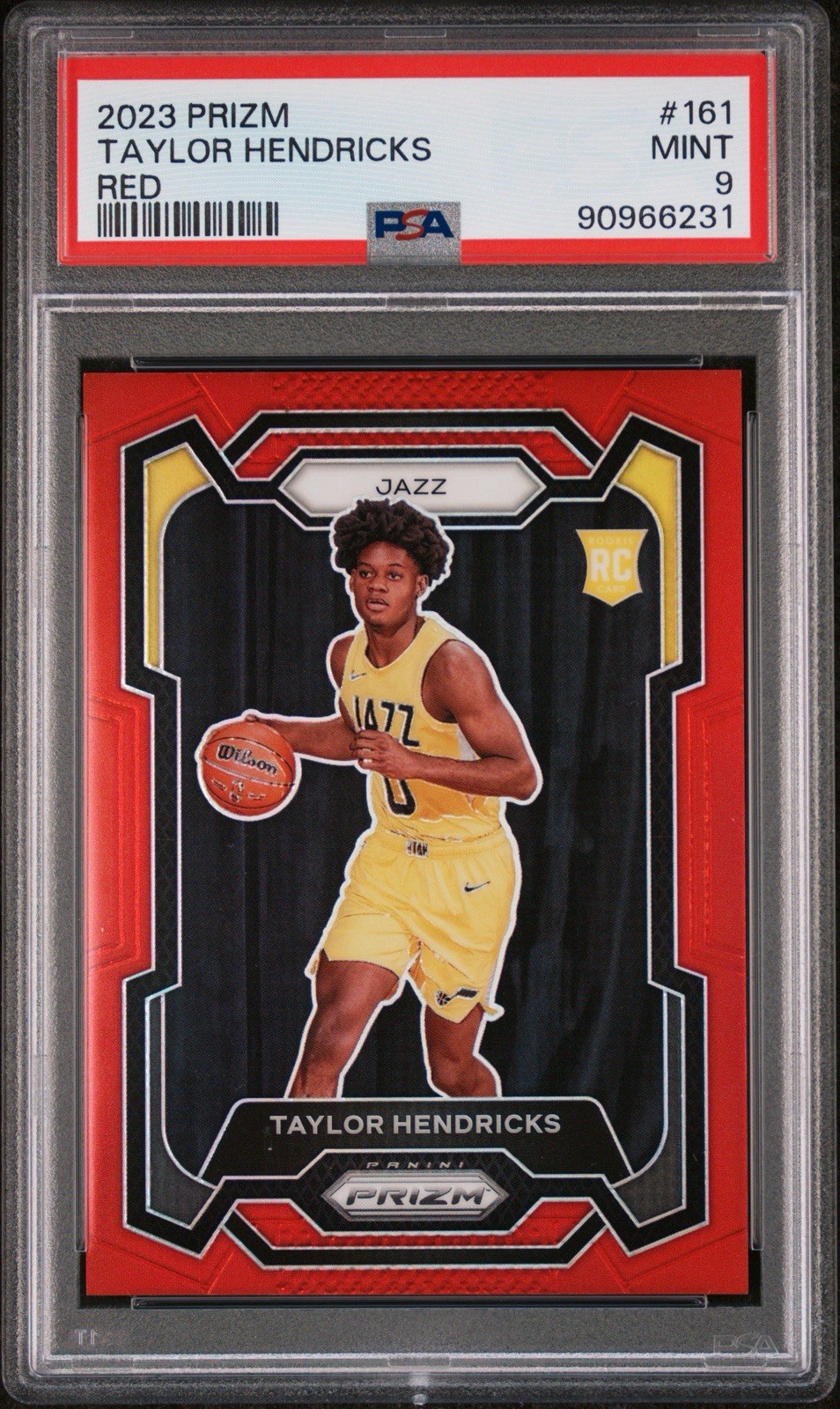 2023-24 Panini Prizm #161 Taylor Hendricks Prizms Red #/299