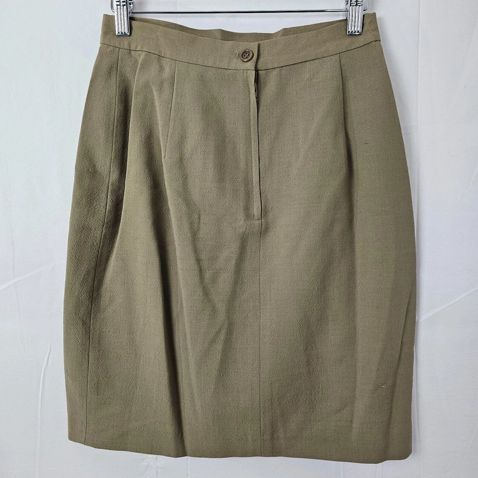 Vintage Calvin Klein Wool Pencil Skirt Womens Size 6 Made in USA Above the Knee - Image 4 of 4