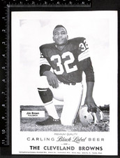 1962 Cleveland Browns Carling Black Label Beer Jim Brown Rare Original 8.5x12