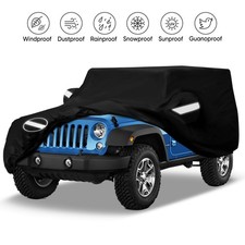 Waterproof Car Cover For Jeep Wrangler 2 Door JK JL 07-25 Sun Dust UV Snow Proof