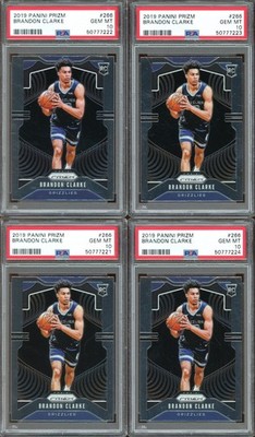 Brandon Clarke Memphis Grizzlies 2019 Panini Prizm Card #266 Gem Mint 10