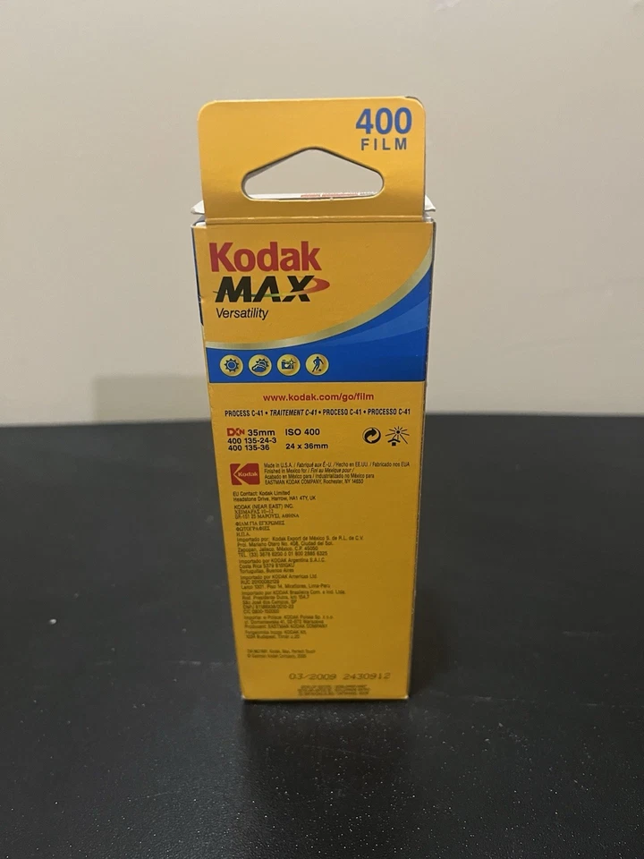 NOS Kodak Max Versatility 400 Color Film 35mm 3 New Rolls 24 Exposure 1 Roll 36 - Image 4 of 4