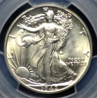 1942 WALKING LIBERTY HALF DOLLAR PCGS MS 63 LUSTROUS WHITE WITH NICE MINT BLOOM