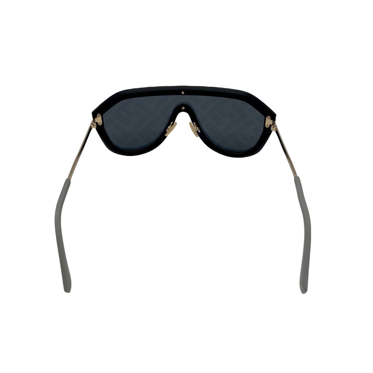 FENDI Zucca Gold-Frame Brown Lens FF Logo Sunglasses | eBay display picture 2