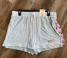 PEANUTS~NEW Snoopy Sleep Shorts 2 Pair~Women's Size LARGE~L~Blue & Pink~NWT